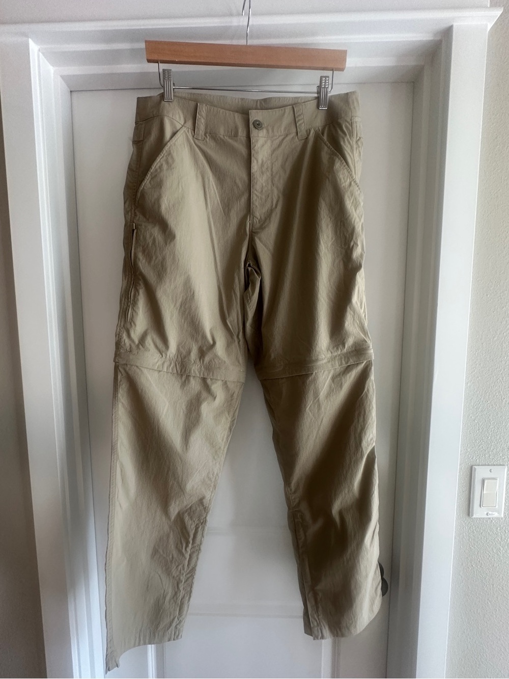 Ex Officio Men's Convertible Tan Hiking Pants with Insect Shield